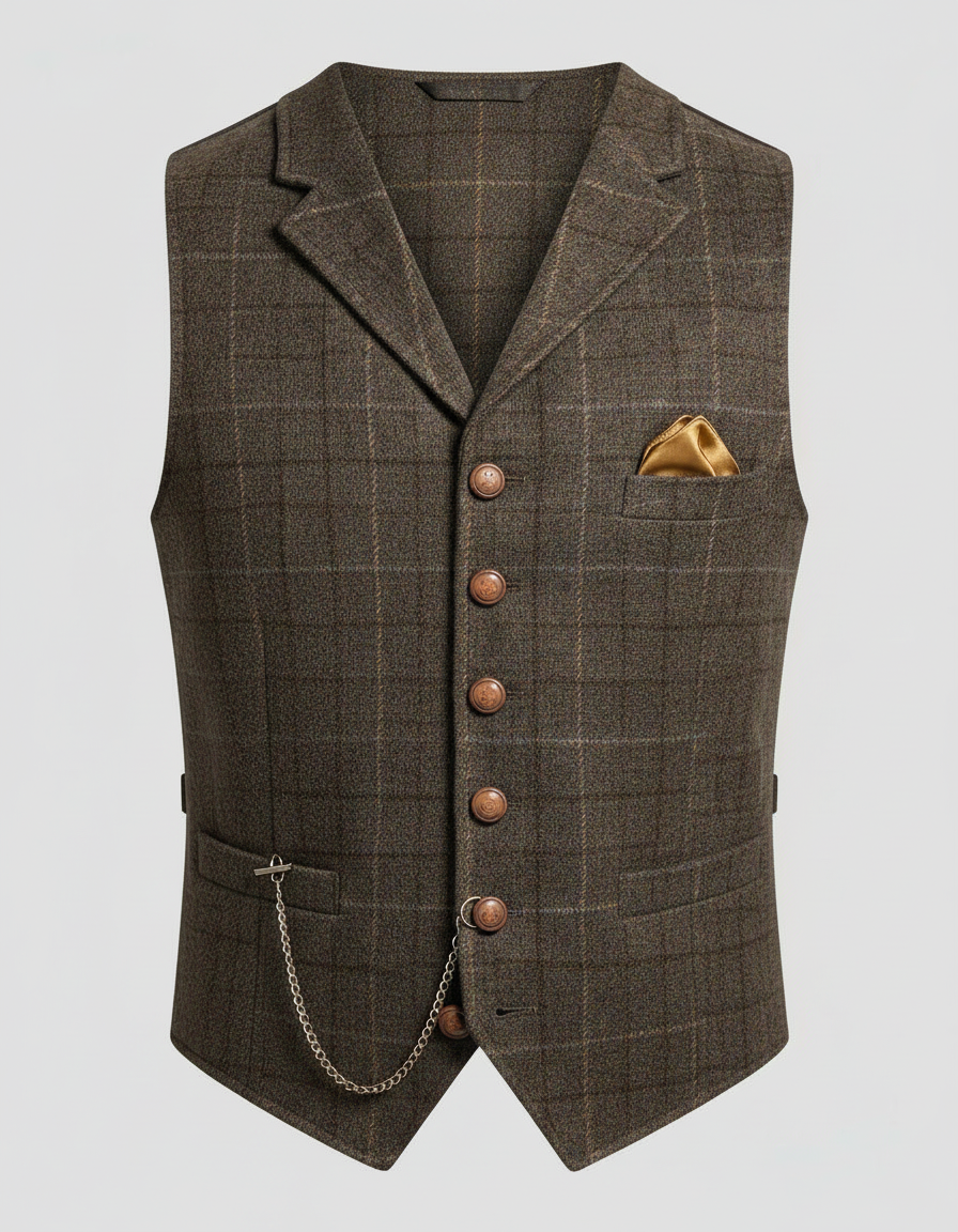 Gilet de costume homme élégant coupe classique pour tenue formelle et bureau