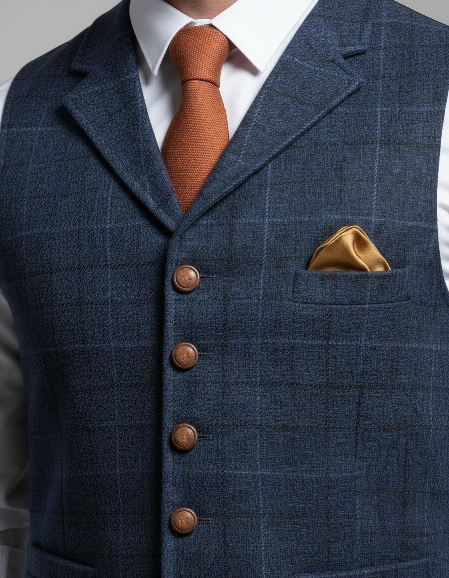 Gilet de costume homme élégant coupe classique pour tenue formelle et bureau
