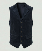 Gilet traditionnel en velours côtelé pour homme