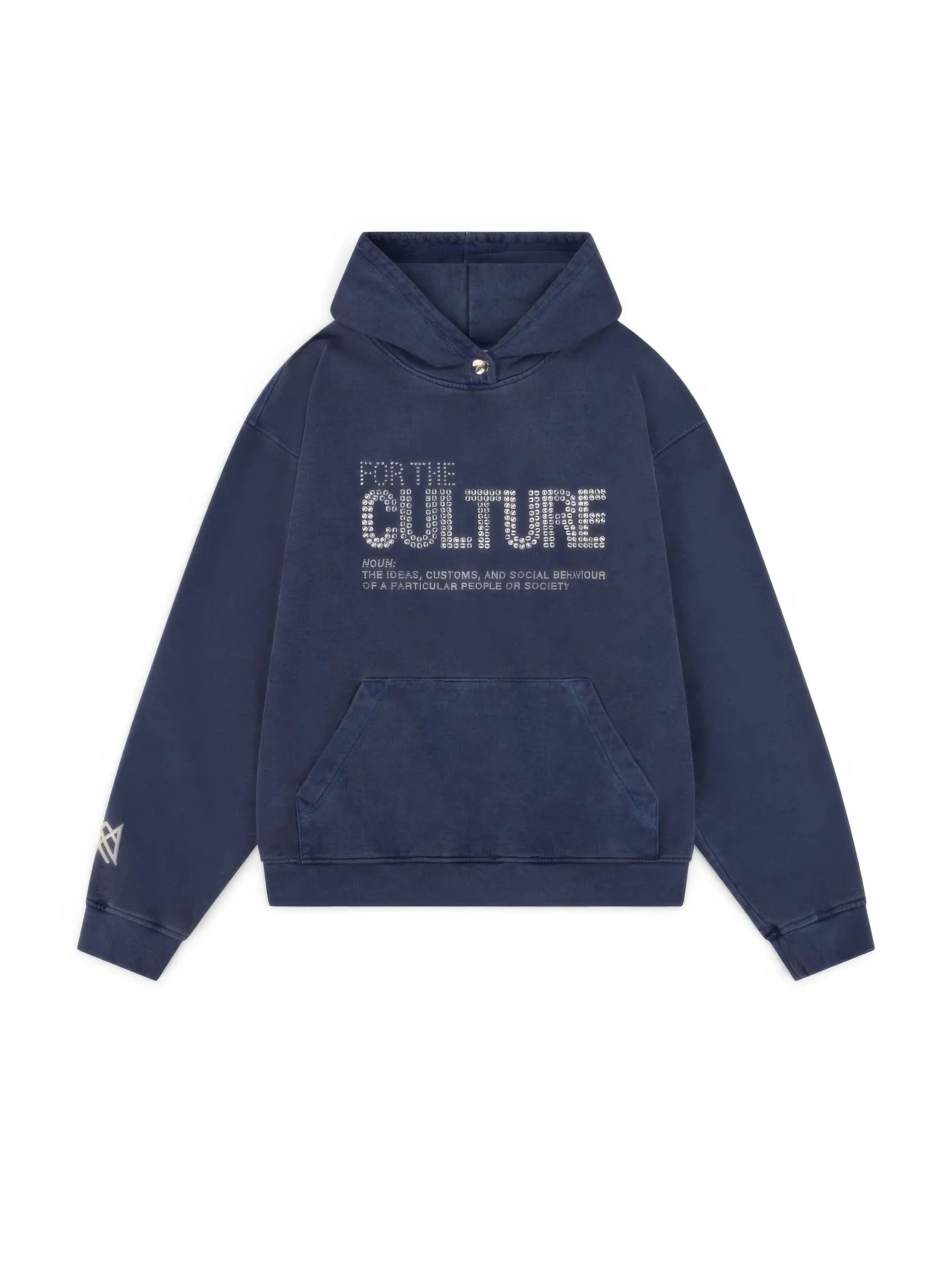 Blue Hoodie with "For the Culture" Print