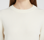 Pull femme en cachemire doux à col rond