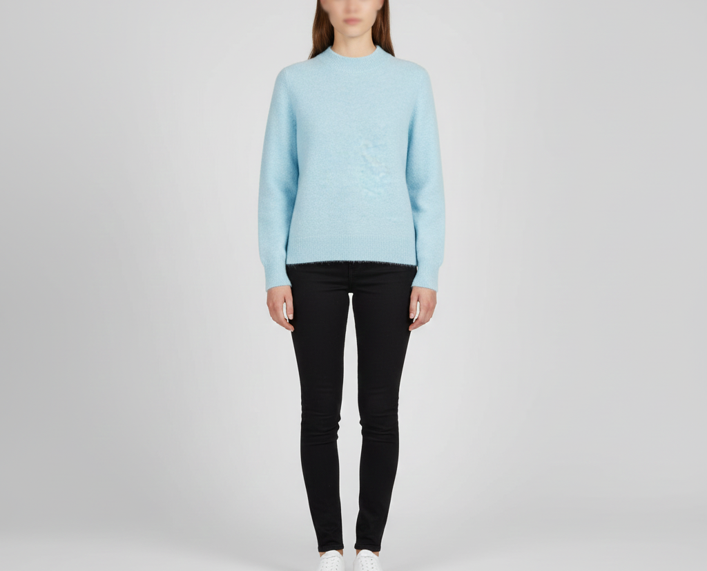 Pull femme en cachemire doux à col rond