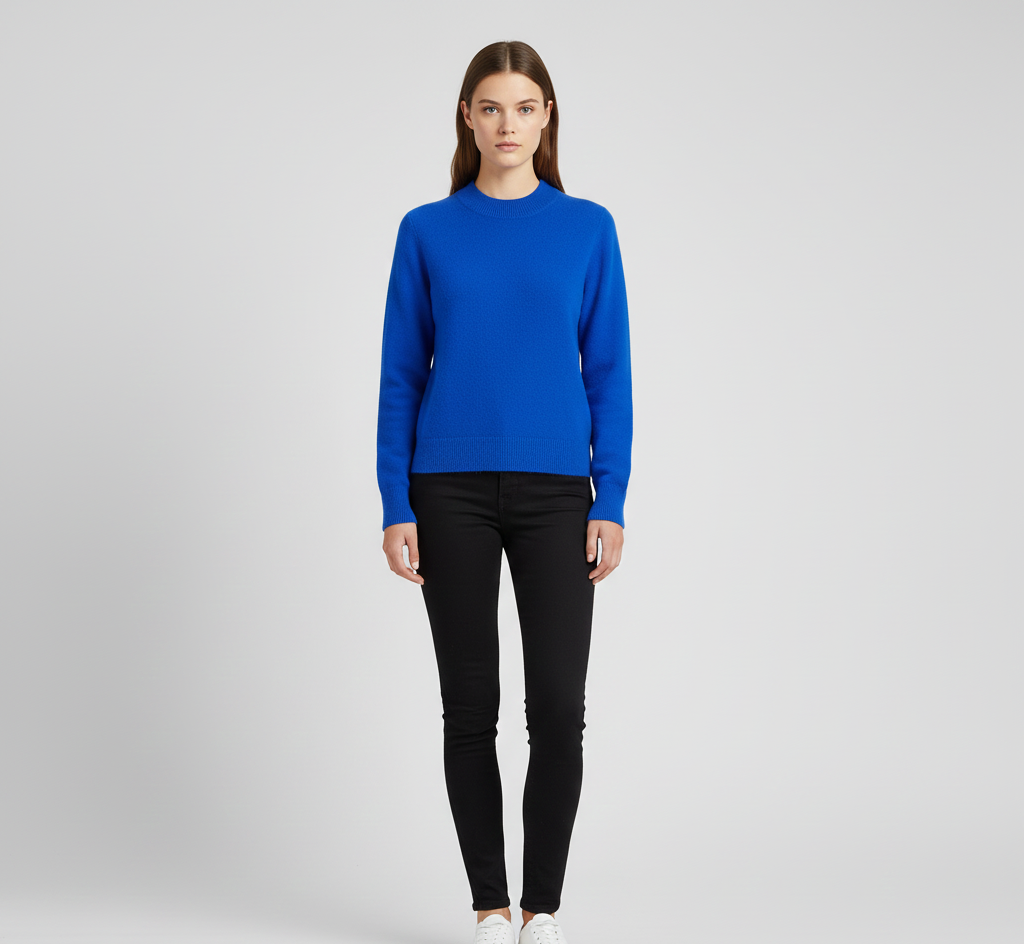 Pull femme en cachemire doux à col rond