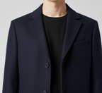 Men's elegant slim-fit wool coat