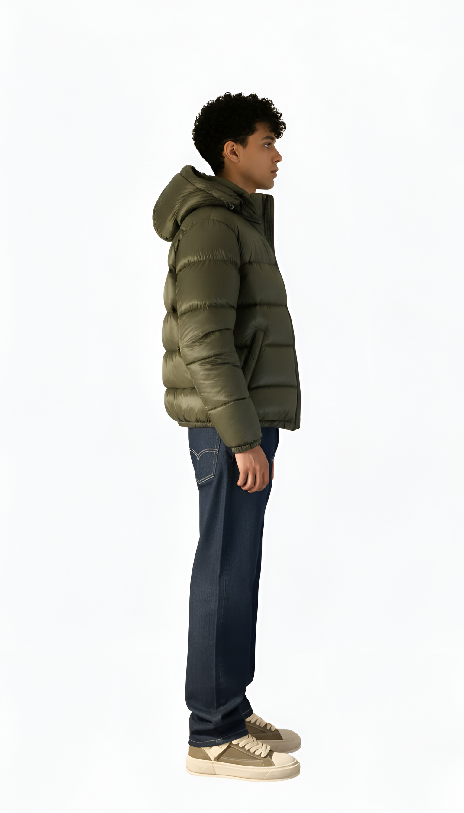 Doudoune pour homme avec capuche, rembourrage léger