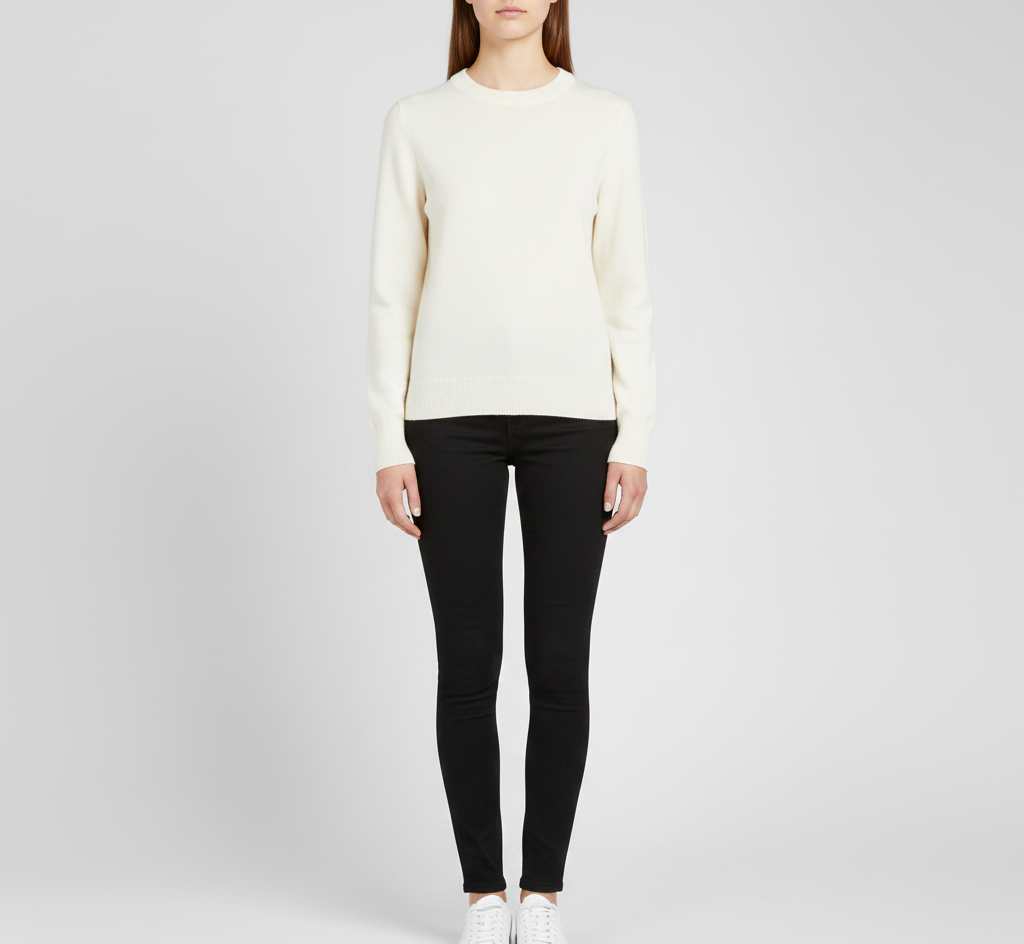 Pull femme en cachemire doux à col rond