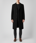 Men's elegant slim-fit wool coat