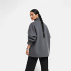Manteau Court Femme Col Haut Chic