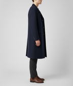 Men's elegant slim-fit wool coat