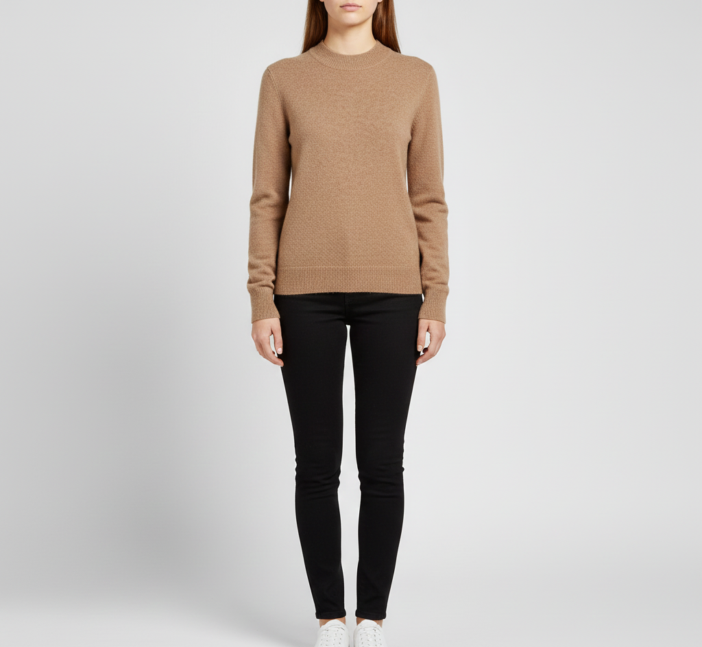 Pull femme en cachemire doux à col rond