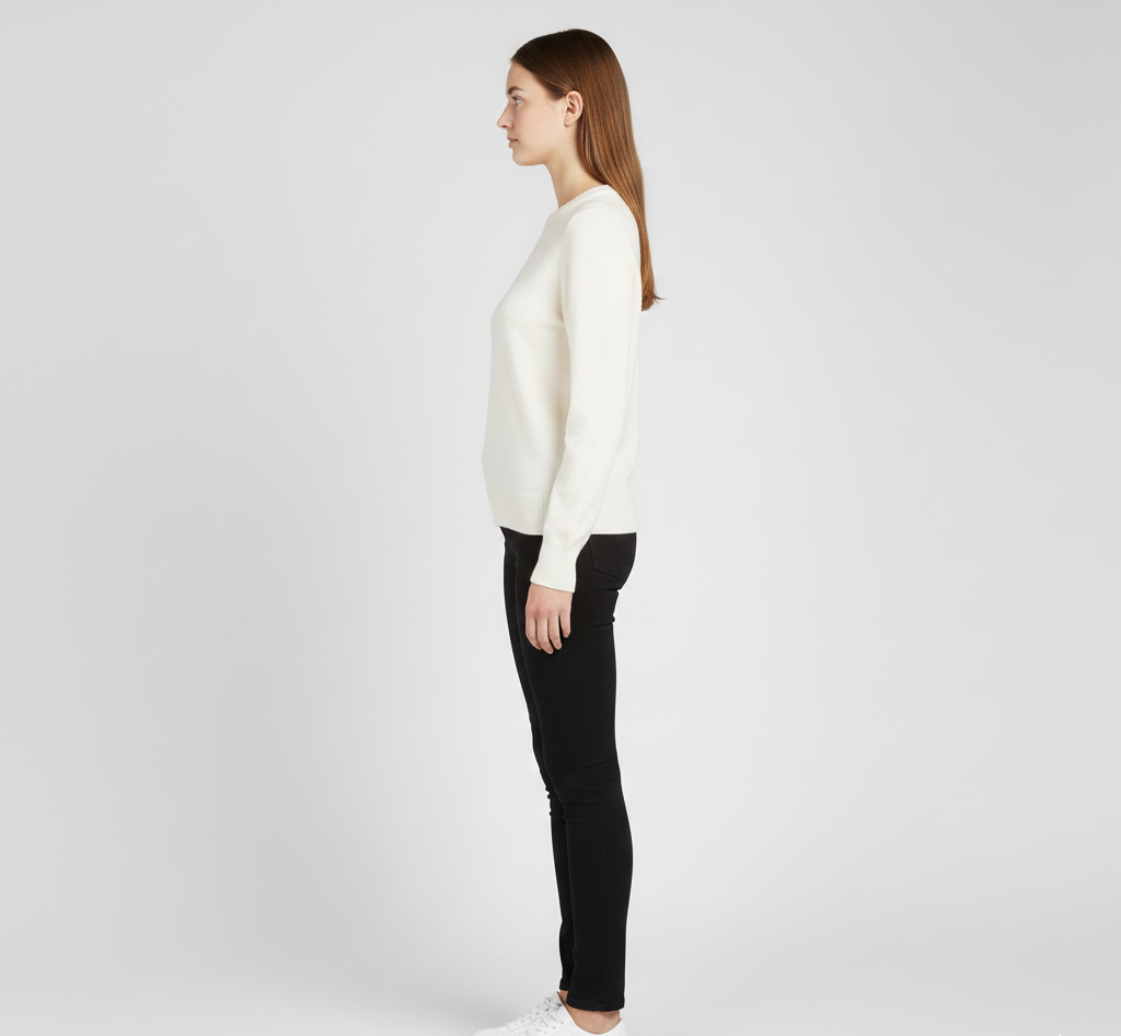 Pull femme en cachemire doux à col rond