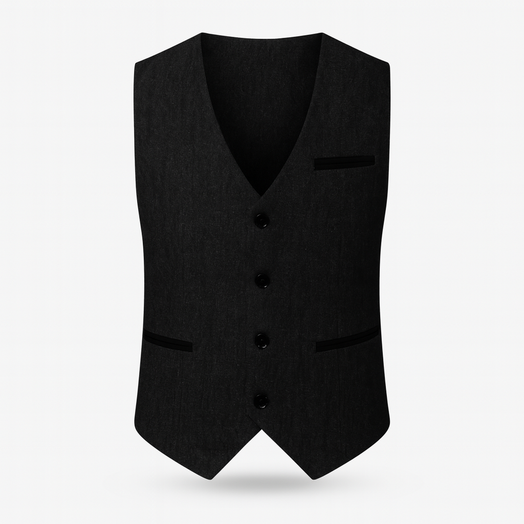 Black Men's Lightweight Casual Vest