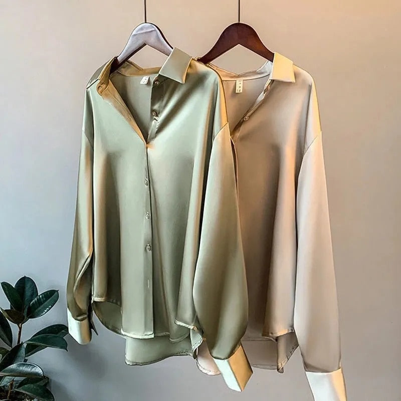 Luxurious Silk Blouse for Women – Elegant Vintage-Inspired Silk Top