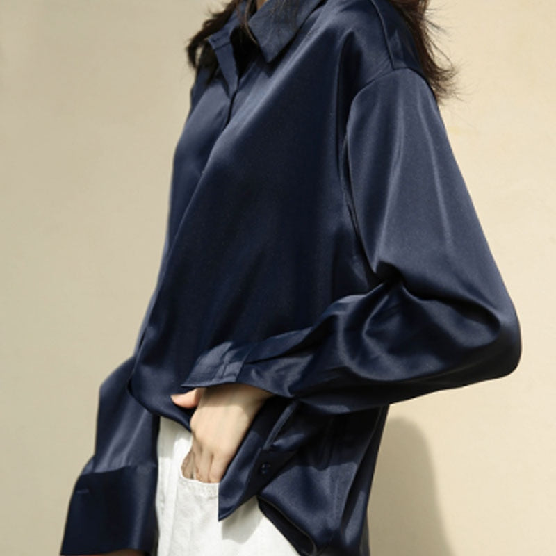 Luxurious Silk Blouse for Women – Elegant Vintage-Inspired Silk Top