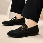 Nero - Mocassins en daim avec boucle en métal pour l'automne