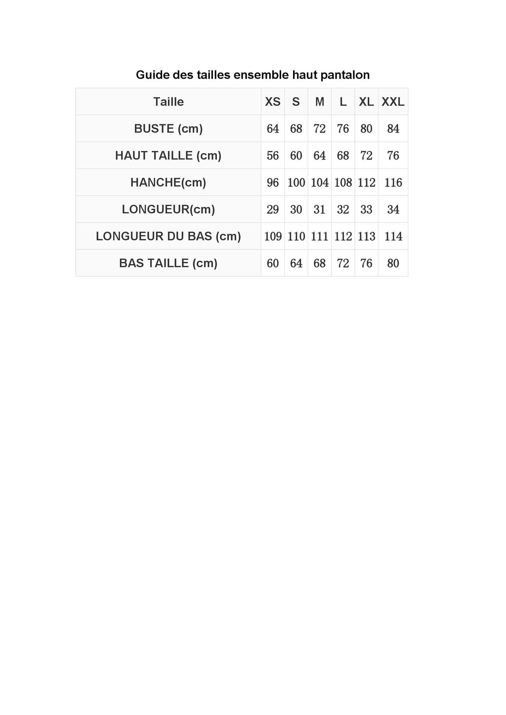 Ensemble haut à bretelle sans manches et pantalon large unie
