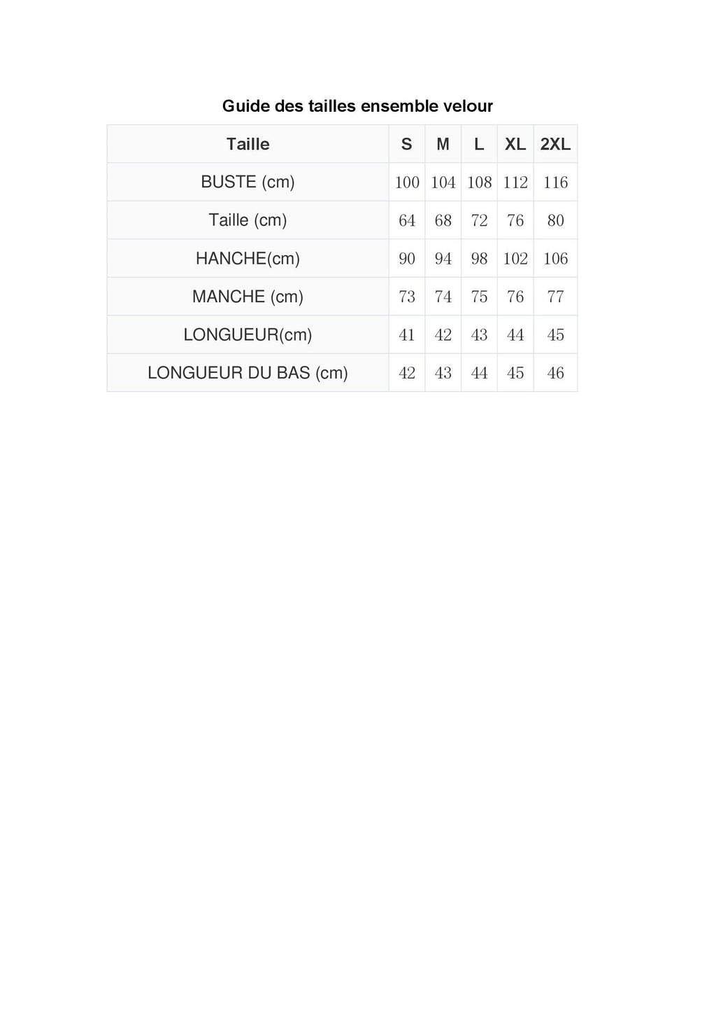 Ensemble en velours chemisier manches longues et sa jupe