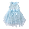 Robe Princesse Fille Bleue Ciel