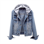 Veste en jean Anneke pour femme | Look décontracté pour l'automne | Capuche amovible