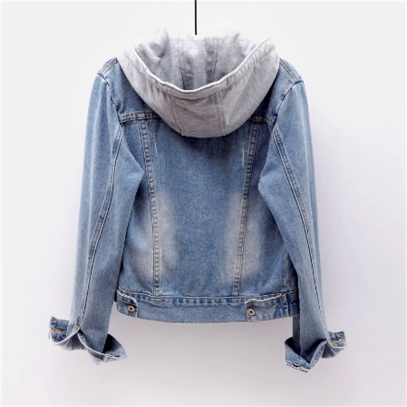 Veste en jean Anneke pour femme | Look décontracté pour l'automne | Capuche amovible