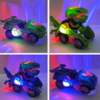 LED transforming dinosaur trolley