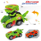 LED transforming dinosaur trolley