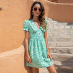 Floral Green Princess Dress