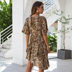 Robe Princesse Imprimé Léopard