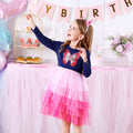 Girl's Princess Dress with Butterfly Sequins