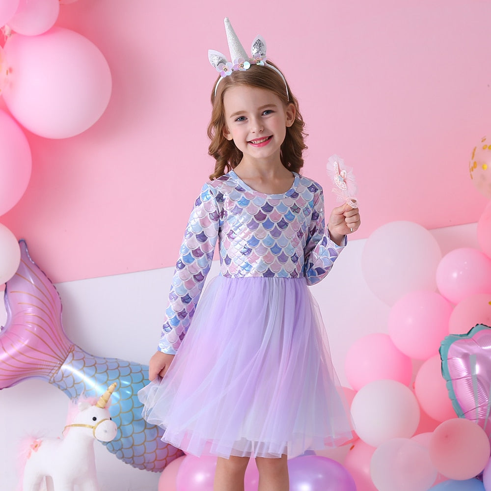 Girls' Purple Princess Dress