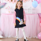 Robe Princesse Fille Arc-en-Ciel