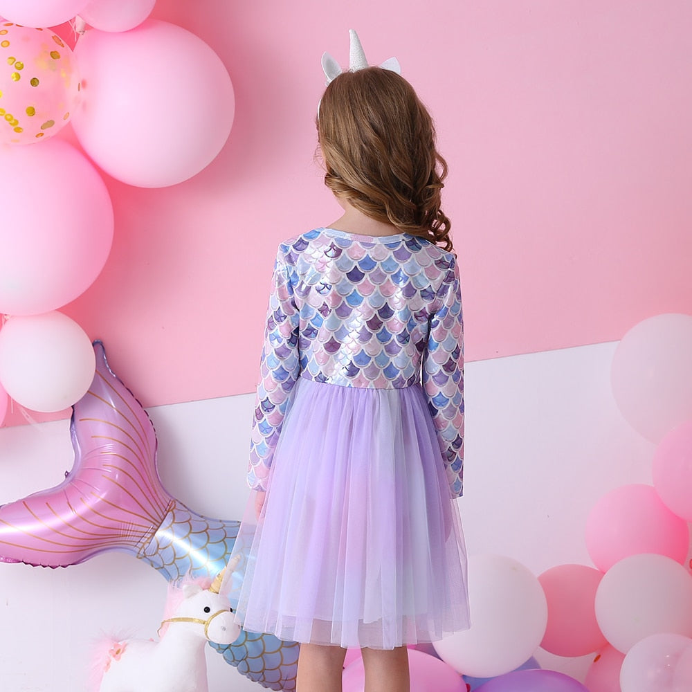Girls' Purple Princess Dress
