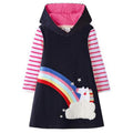 Robe Princesse Fille Arc-en-Ciel
