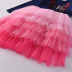 Girl's Princess Dress with Butterfly Sequins