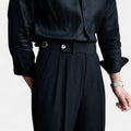 Pantalons taille haute pour hommes