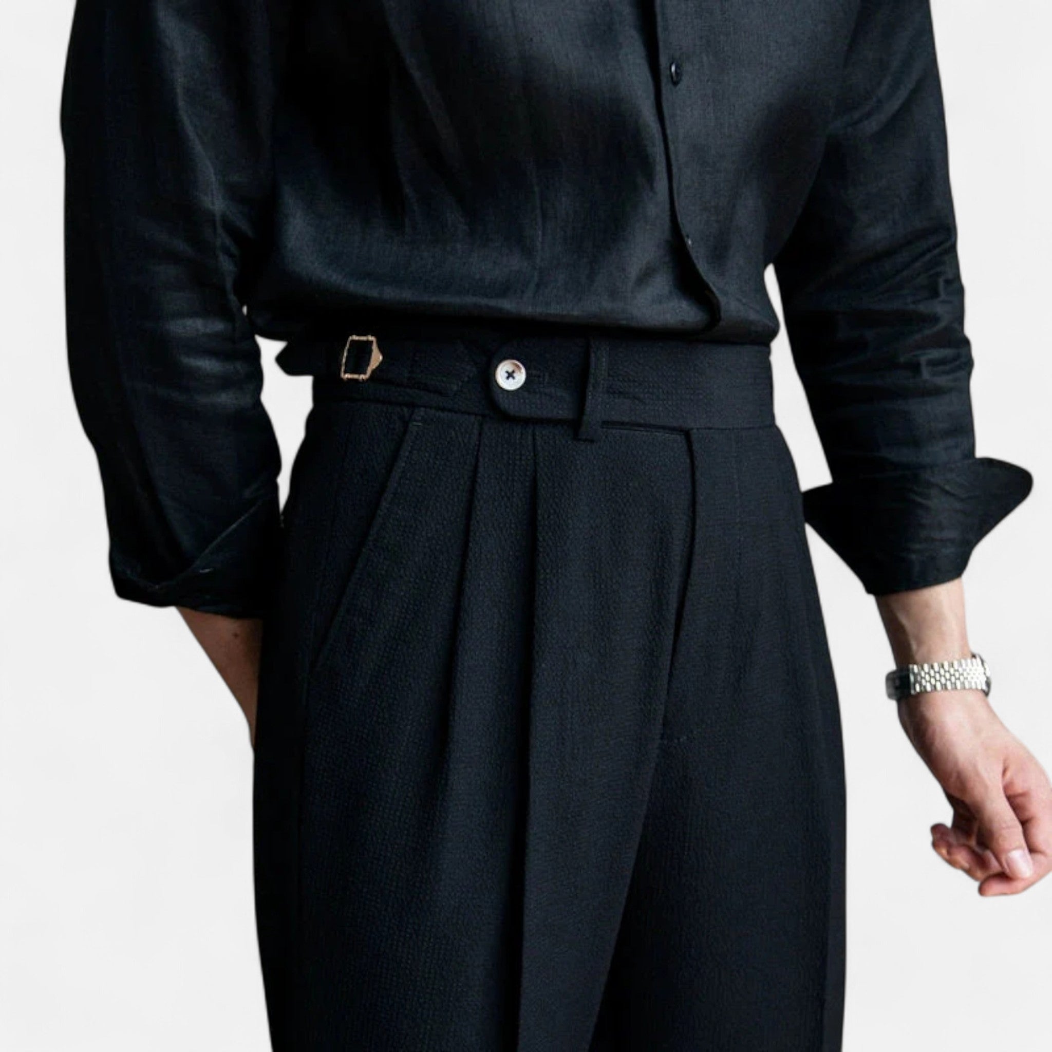 Pantalons taille haute pour hommes
