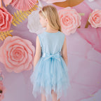 Robe Princesse Fille Bleue Ciel