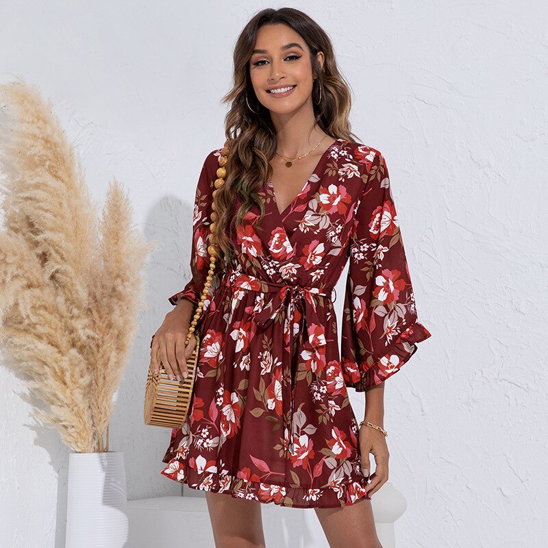 Robe Princesse Bohème Rouge