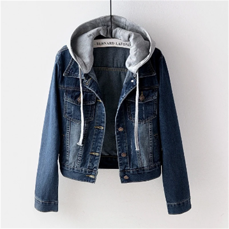 Veste en jean Anneke pour femme | Look décontracté pour l'automne | Capuche amovible