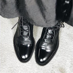 Bottines en cuir à lacets pour femmes