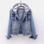 Veste en jean Anneke pour femme | Look décontracté pour l'automne | Capuche amovible