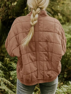 Blouson aviateur | Veste oversize pour femme en tissu léger avec doublure douce