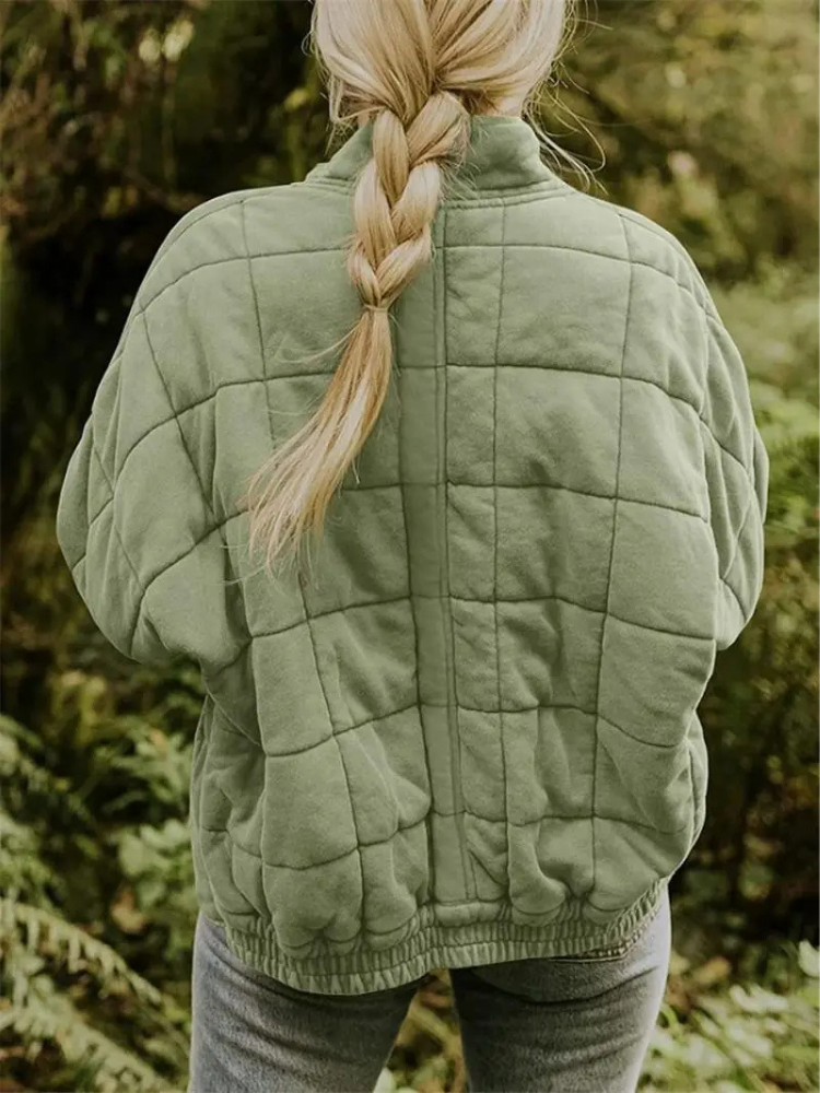 Blouson aviateur | Veste oversize pour femme en tissu léger avec doublure douce