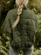 Blouson aviateur | Veste oversize pour femme en tissu léger avec doublure douce