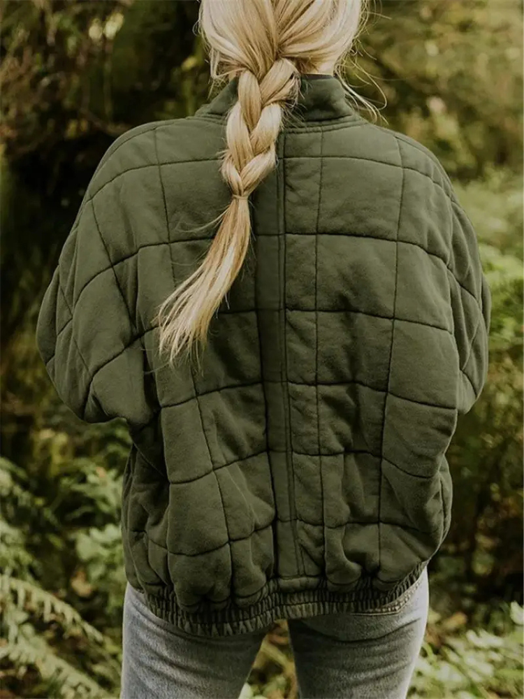 Blouson aviateur | Veste oversize pour femme en tissu léger avec doublure douce
