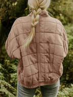 Blouson aviateur | Veste oversize pour femme en tissu léger avec doublure douce