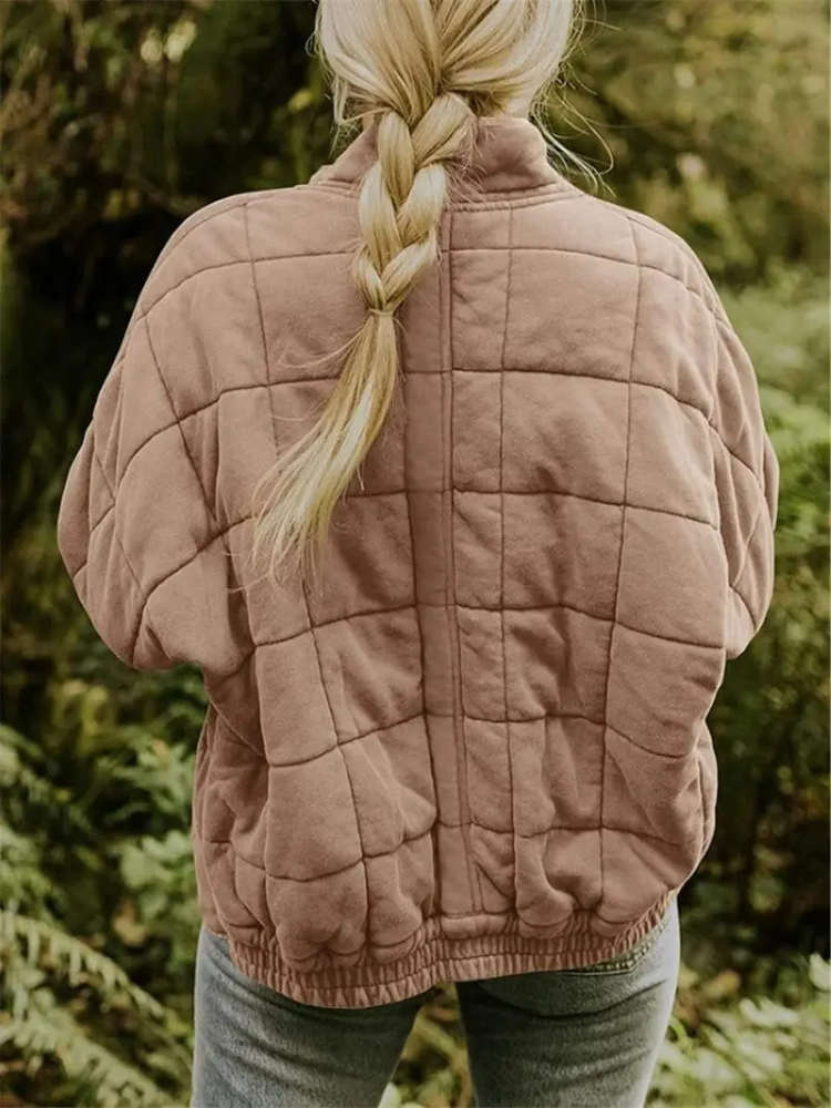 Blouson aviateur | Veste oversize pour femme en tissu léger avec doublure douce