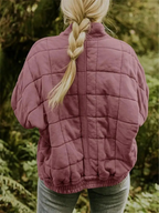 Blouson aviateur | Veste oversize pour femme en tissu léger avec doublure douce