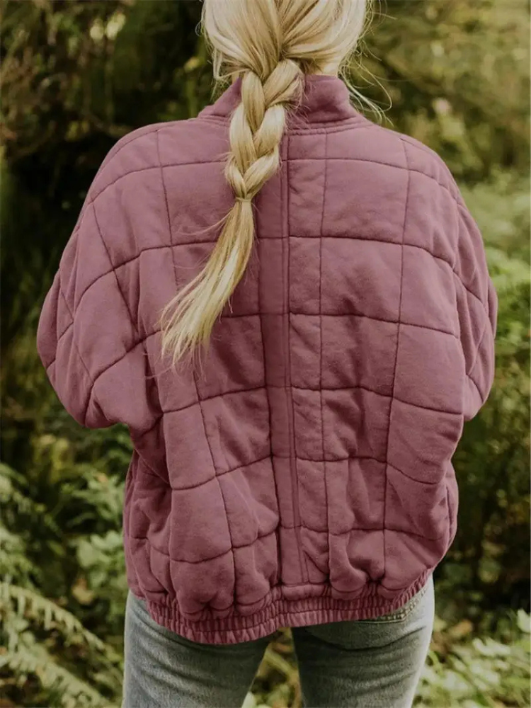 Blouson aviateur | Veste oversize pour femme en tissu léger avec doublure douce
