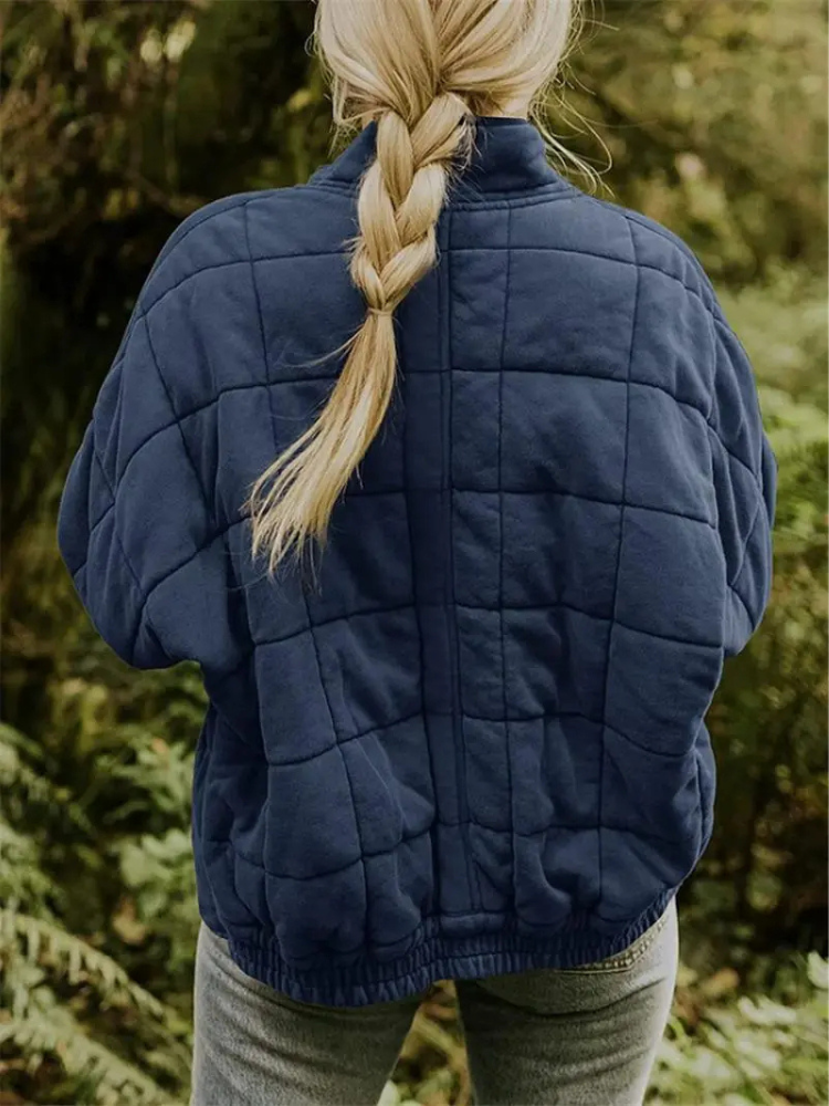 Blouson aviateur | Veste oversize pour femme en tissu léger avec doublure douce